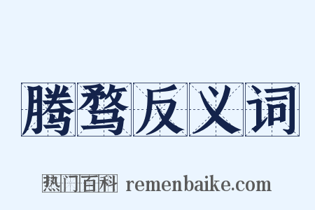 腾骛反义词是什么意思的图片